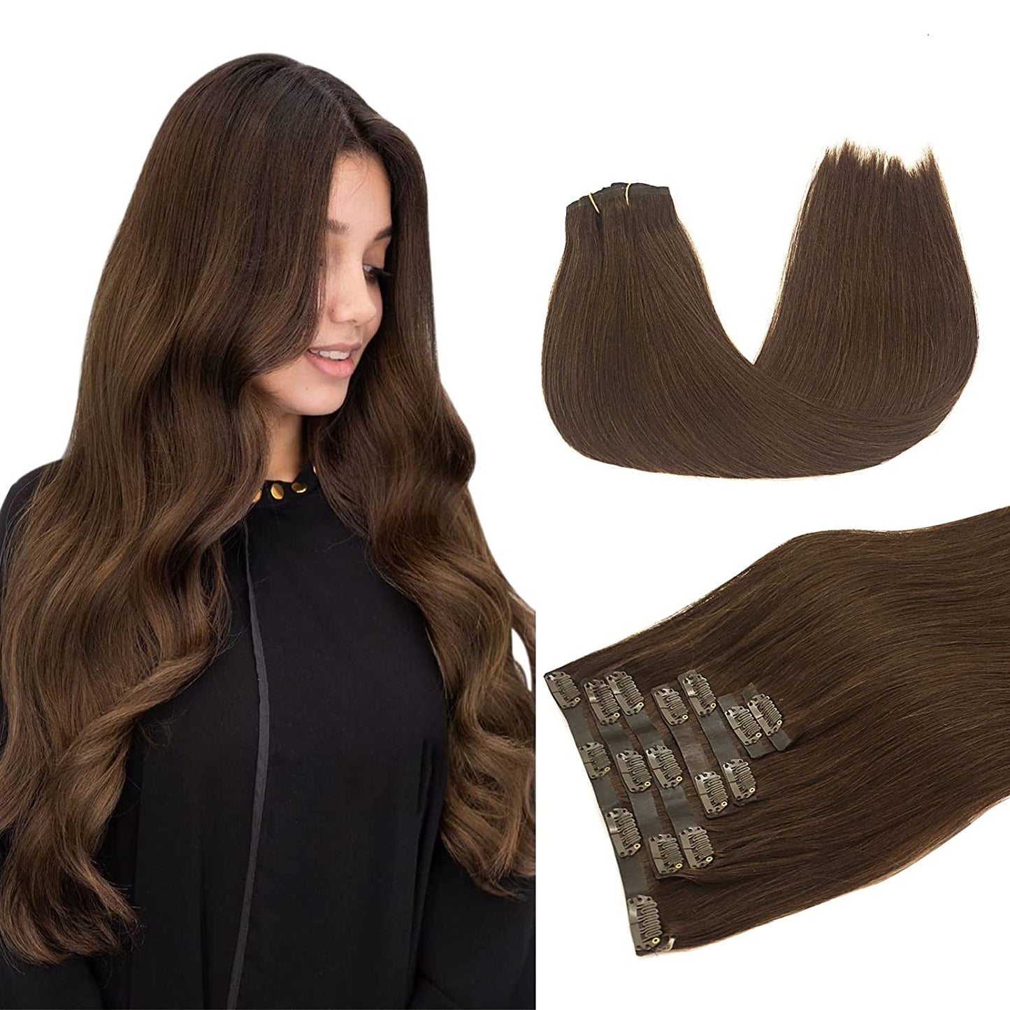 LIGHT BROWN CLIP IN EXTENSION